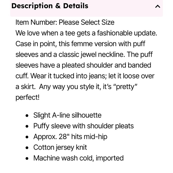 Ellos Plus Size Puff Sleeve Tee - Picture 3 of 3